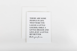W&C Cards - You Make Life a Little Better