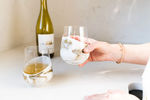 Load image into Gallery viewer, Resin Coated Wine Glass - Gold Quartz s/2
