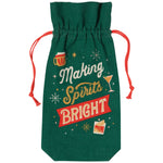 Load image into Gallery viewer, Wine bag - Spirits Bright (Holidays) s/2
