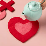 Load image into Gallery viewer, Trivet - Felt Wool Heart
