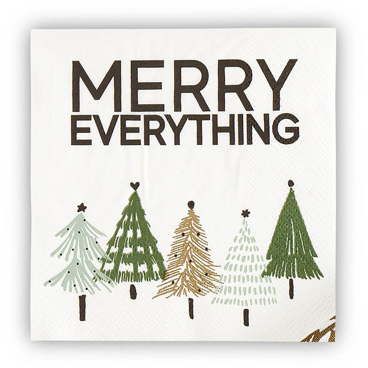 Cocktail Napkin - Holiday Merry Everything Trees