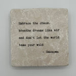 Load image into Gallery viewer, Marble Coaster - Embrace the Chaos
