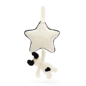 Jellycat Musical Pull - Bashful Black|Cream Puppy