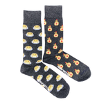 Load image into Gallery viewer, Men&#39;s Midcalf Socks - Maple Syrup &amp; Pancakes
