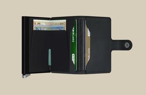 Miniwallet - Premium Emboss Lines Black