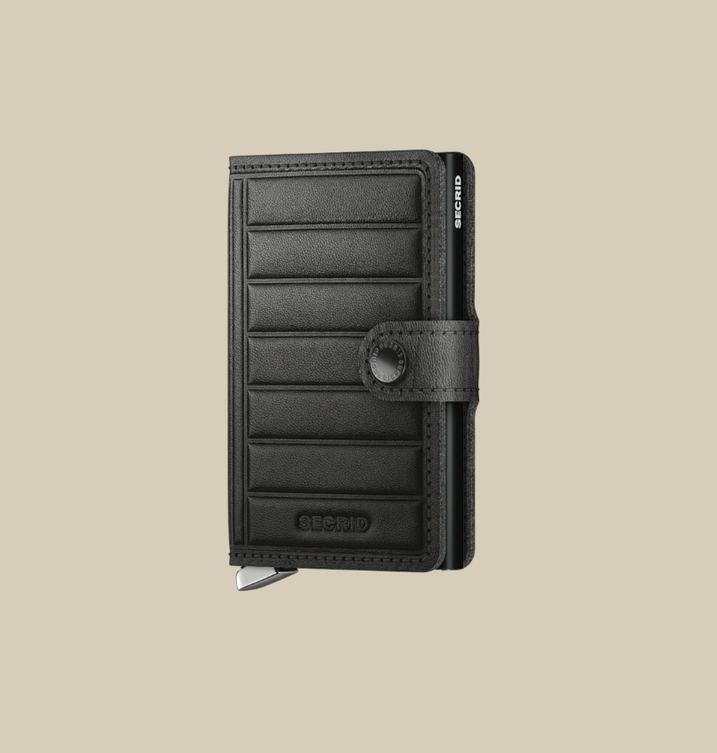 Miniwallet - Premium Emboss Lines Black