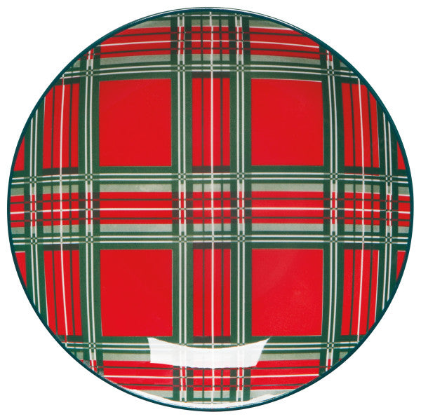 Appetizer Plate - Festive Plaid