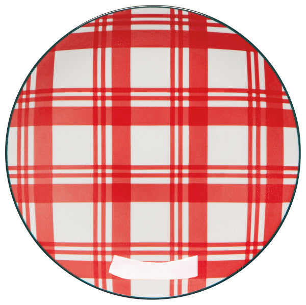 Appetizer Plate - Festive Plaid