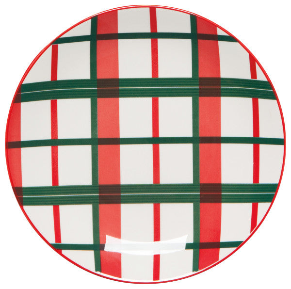 Appetizer Plate - Festive Plaid