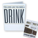 Load image into Gallery viewer, Noble Mick&#39;s Card - You Need a Drink Espresso
