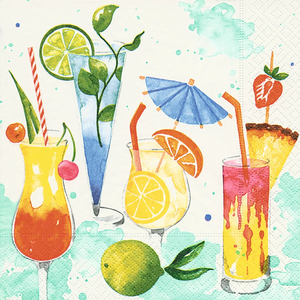 Cocktail Napkin - Colorful Drinks