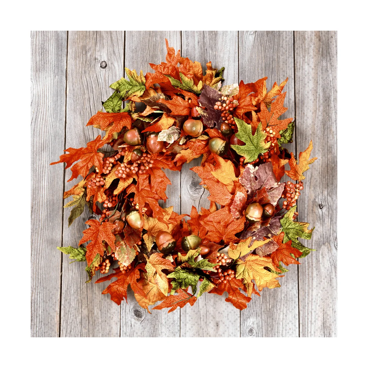 Cocktail Napkin - Leaf Wreath