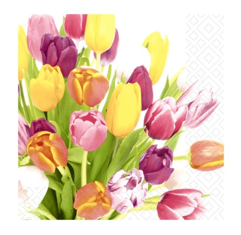 Luncheon Napkin - Beautiful Tulips