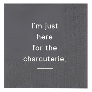 Cocktail Napkin - Just Here for the Charcuterie