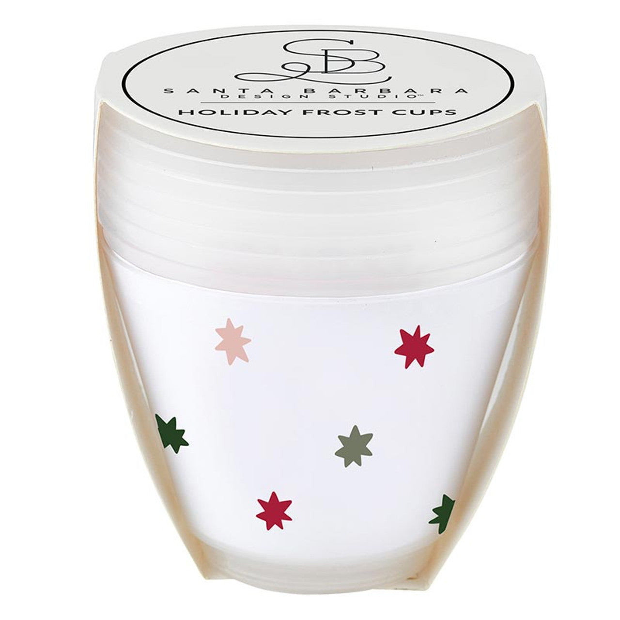 Frosted Cup Set - Holiday Stars 9oz
