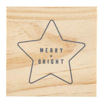 Load image into Gallery viewer, Ornament - Ceramic Star Merry &amp; Bright
