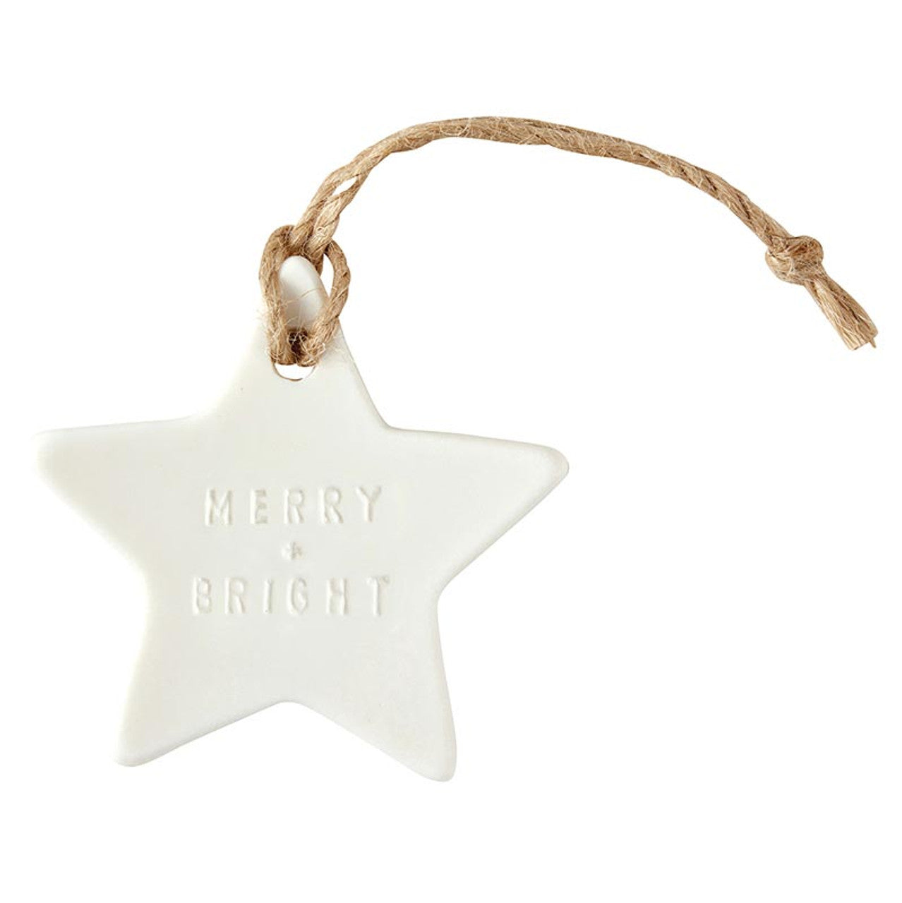 Ornament - Ceramic Star Merry & Bright