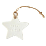 Load image into Gallery viewer, Ornament - Ceramic Star Merry &amp; Bright
