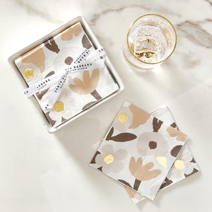 Cocktail Napkin Set - Blush Flowers