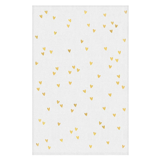 Tea Towel - Gold Hearts