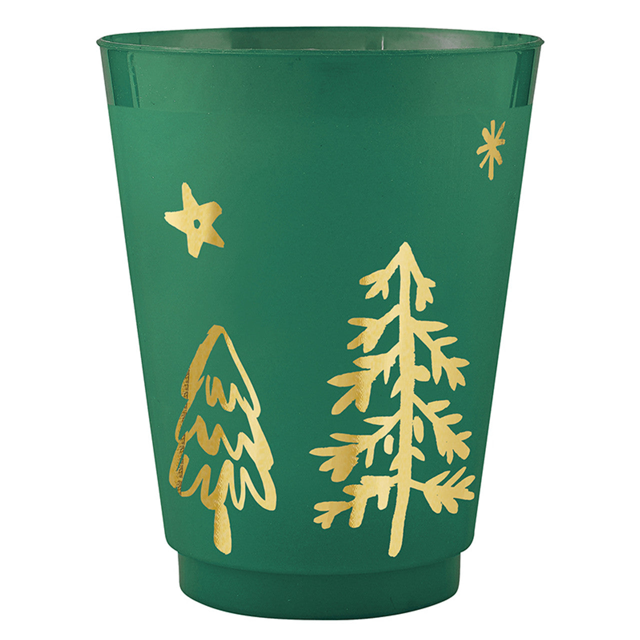 Frosted Cup Set - Holiday Trees s/8 16oz