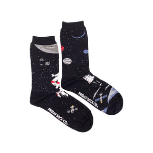 Women's Crew Socks - Space Scene