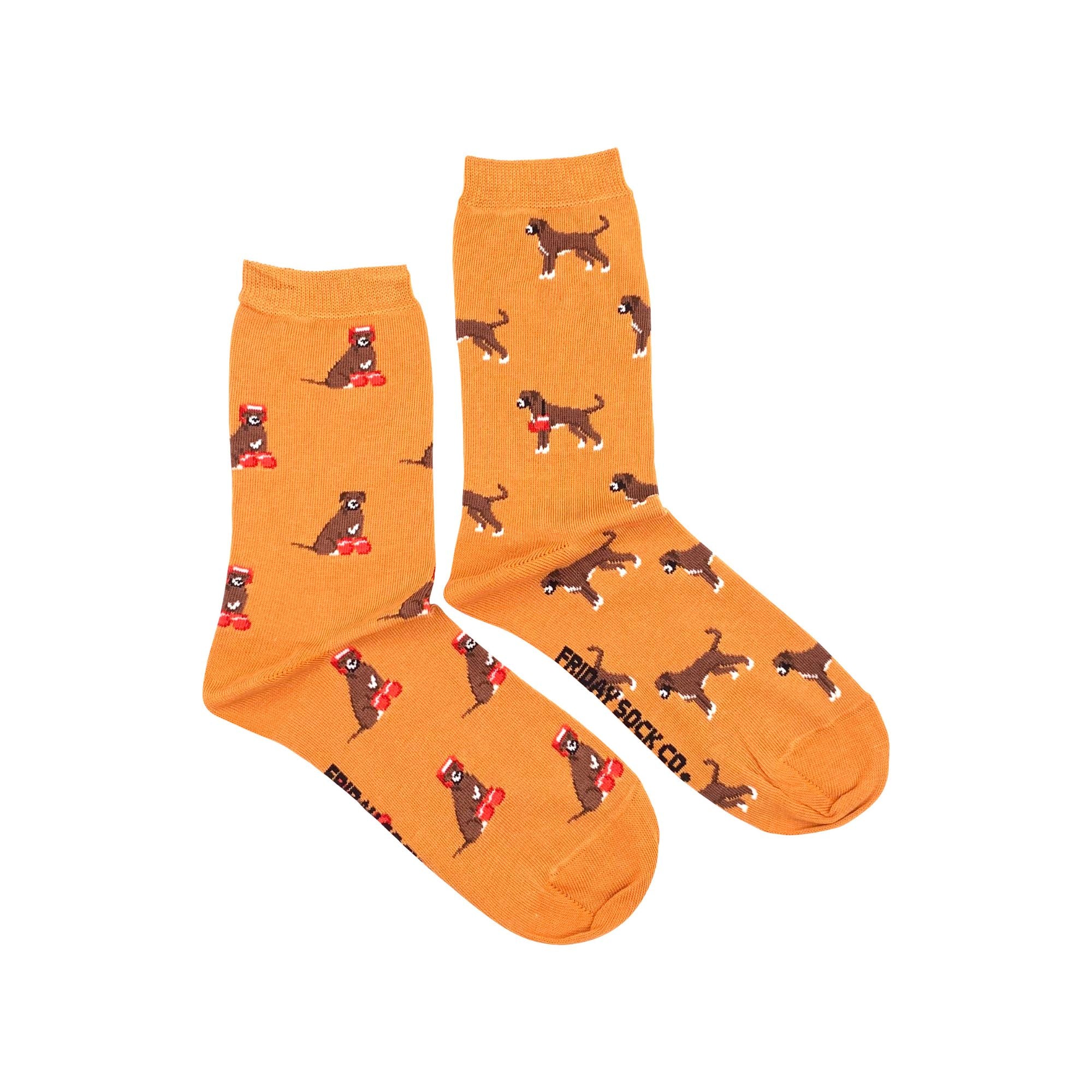 Women's Crew Socks - Boxer Dog