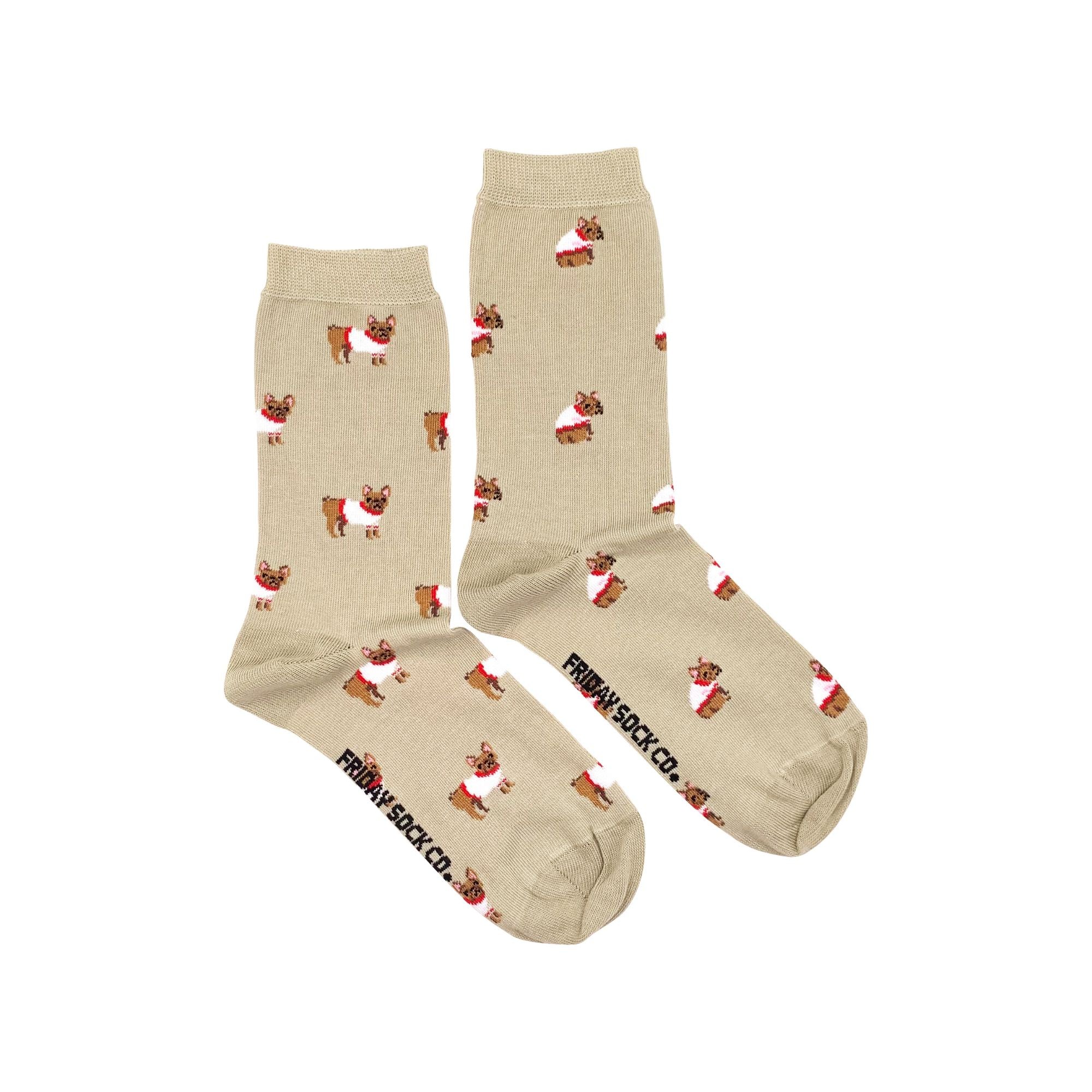 Women's Crew Socks - French Bulldog