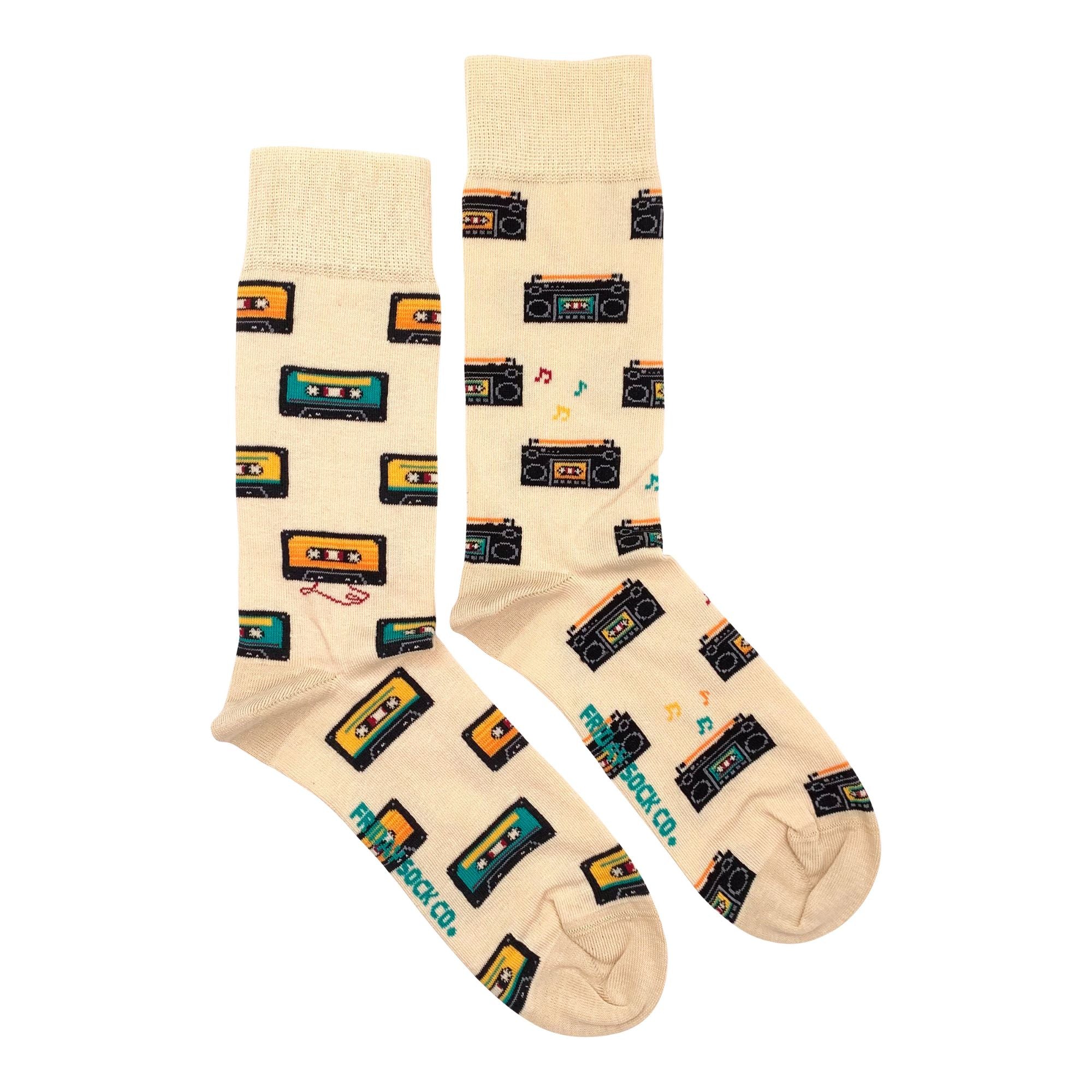 Men's Midcalf Socks - Cassette & Boom Box