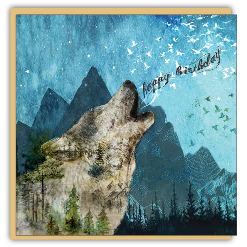 CM Cards - Wolf Birthday