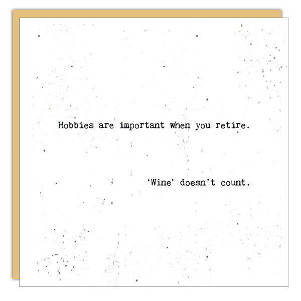 CM Cards - Retirement | Hobbies Are Important