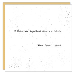 CM Cards - Retirement | Hobbies Are Important
