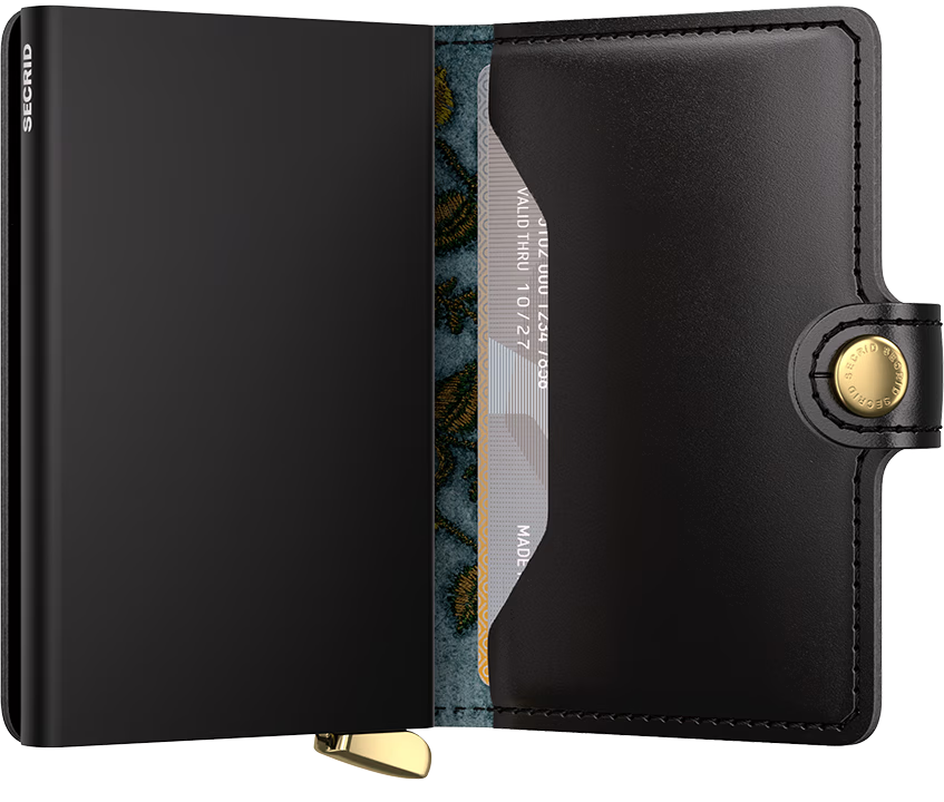 Miniwallet - Premium Stitch Floral Black