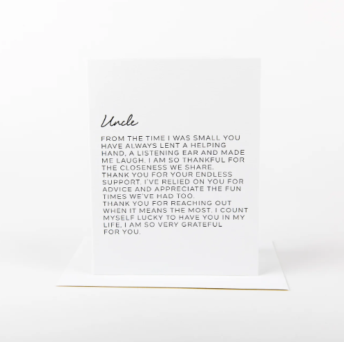 W&C Cards - Dear Uncle