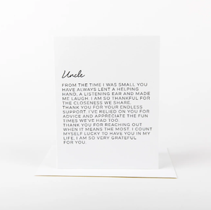 W&C Cards - Dear Uncle