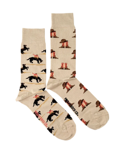 Men's Midcalf Socks - Western Beige