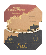 Load image into Gallery viewer, Scout Bracelet - Delicate White Fossil | Gold
