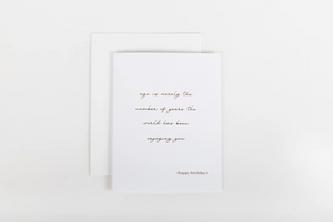 W&C Cards - Age is Merely the Number of Years