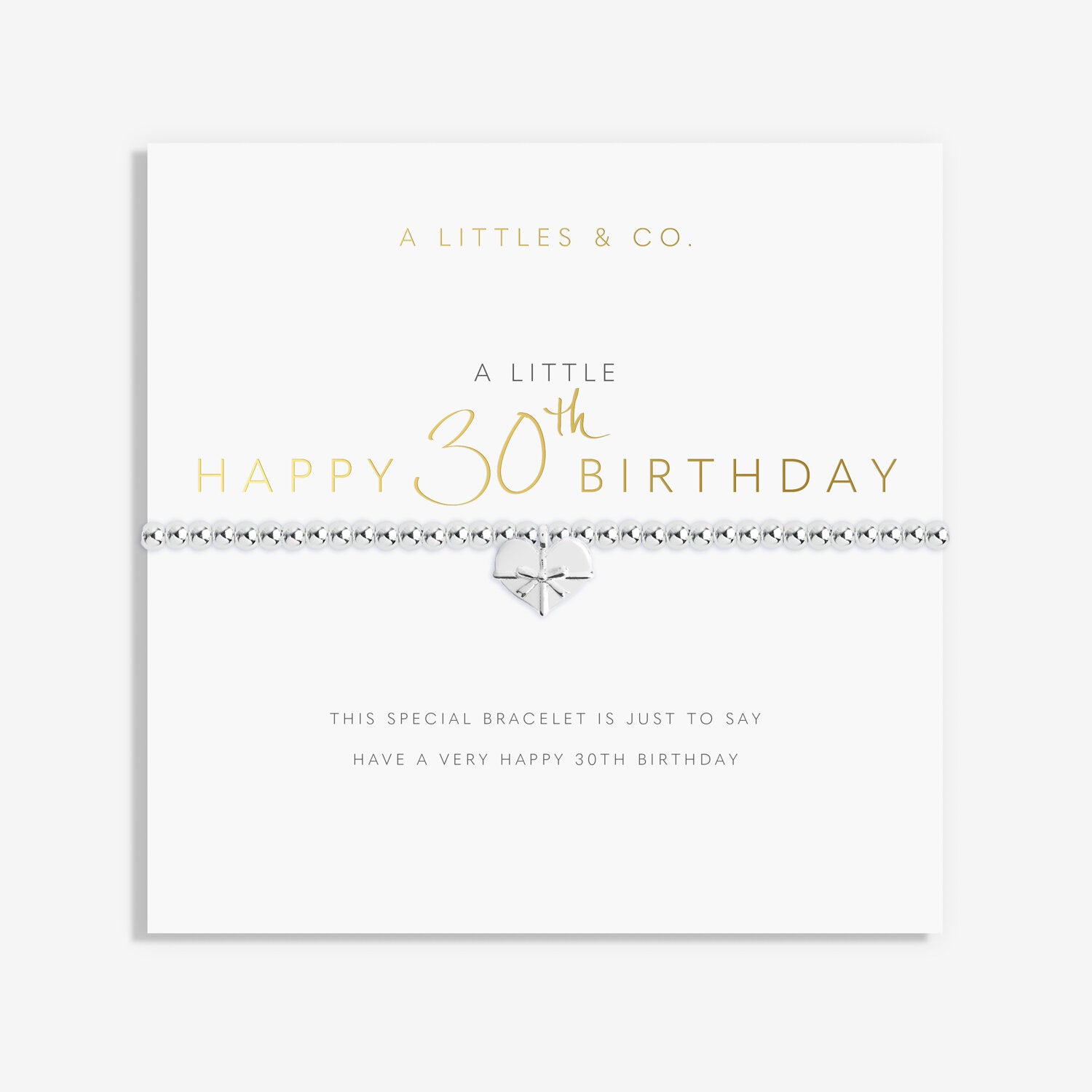 A Littles & Co. Bracelet - Happy 30th Birthday Silver