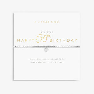 A Littles & Co. Bracelet - Happy 50th Birthday Silver