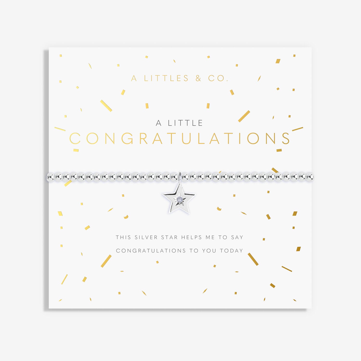 A Littles & Co. Bracelet - Congratulations Star Silver