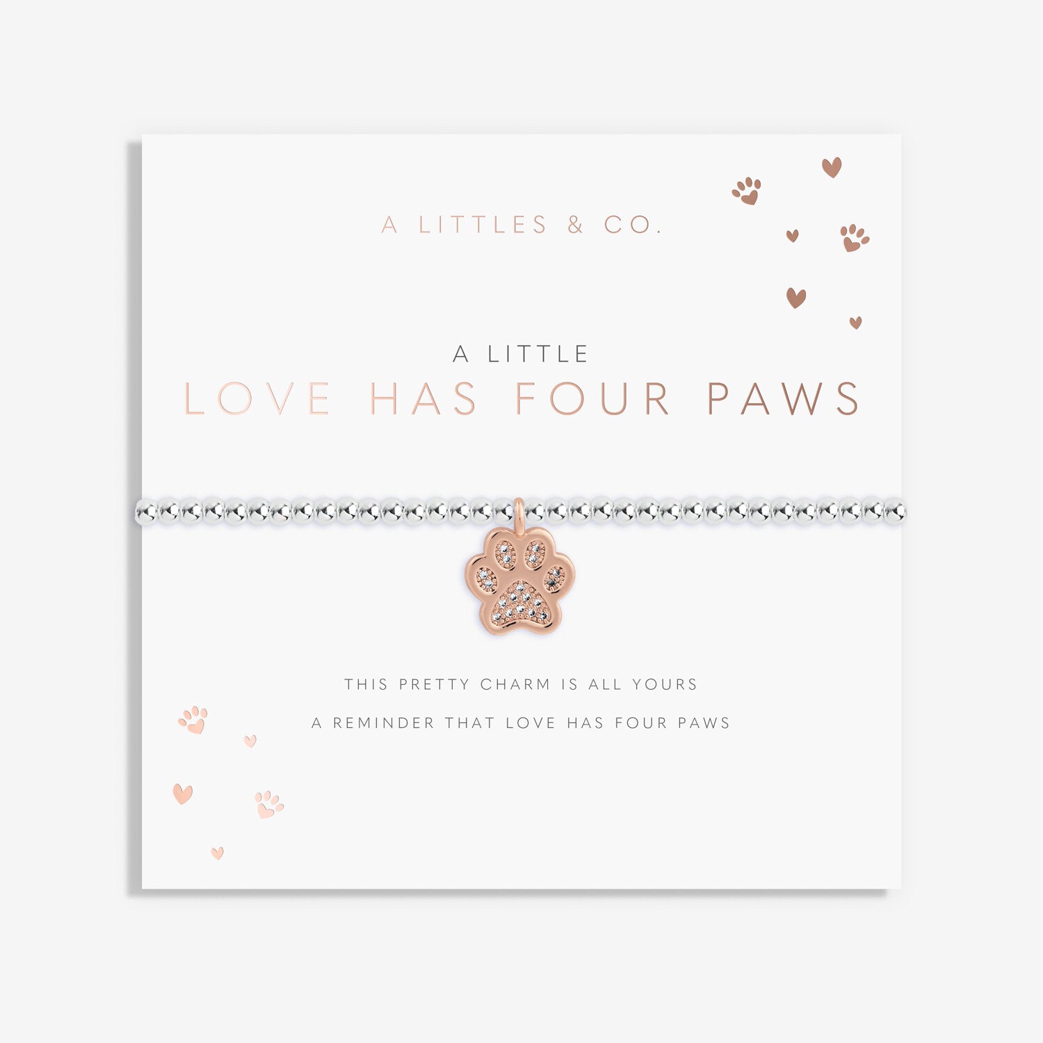A Littles & Co. Bracelet - Love has Four Paws Silver | Rose Gold