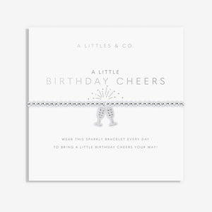 A Littles & Co. Bracelet - Birthday Cheers Silver Sparkle