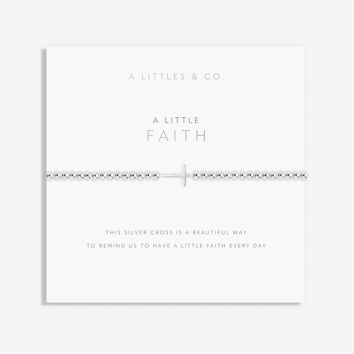 A Littles & Co. Bracelet - Faith Silver
