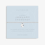 Load image into Gallery viewer, A Littles &amp; Co. Bracelet - Birthflower Jan Snowdrop | Silver
