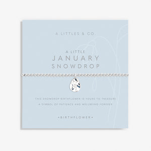 A Littles & Co. Bracelet - Birthflower Jan Snowdrop | Silver