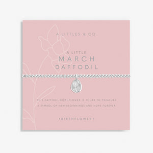 A Littles & Co. Bracelet - Birthflower March Daffodil | Silver