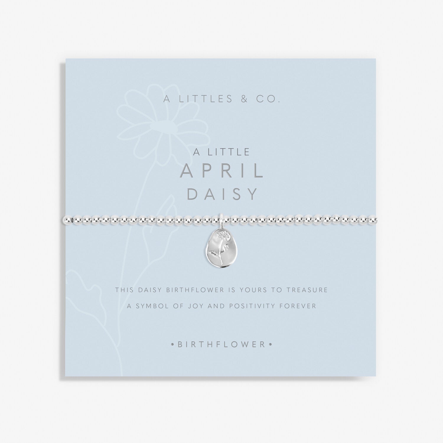 A Littles & Co. Bracelet - Birthflower Apr Daisy | Silver