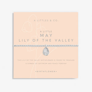 A Littles & Co. Bracelet - Birthflower May Lily of the Valley Slvr