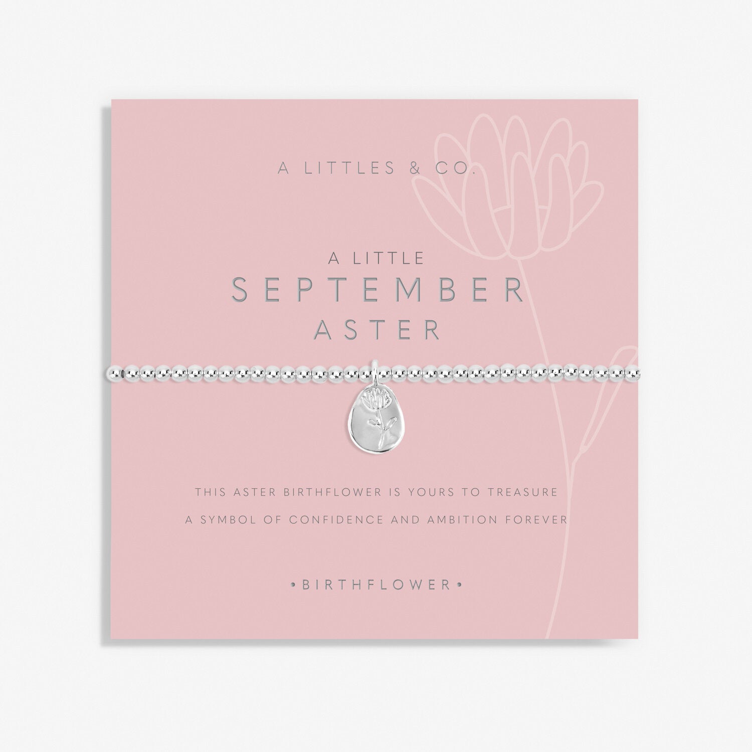 A Littles & Co. Bracelet - Birthflower Sep Aster | Silver